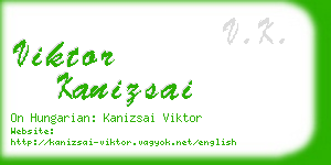 viktor kanizsai business card